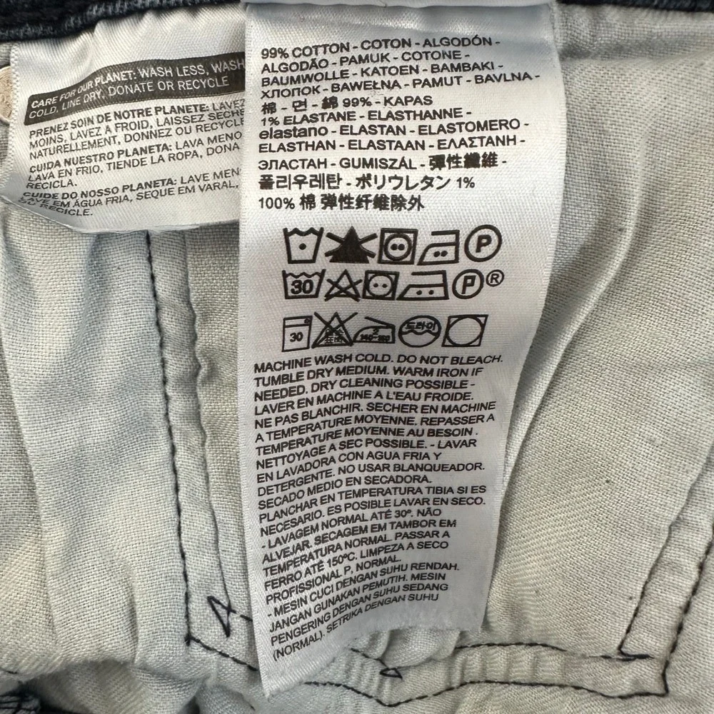 Levi's 514 Straight Fit Jeans Mens 34x32 Dark Wash Blue Denim Pants